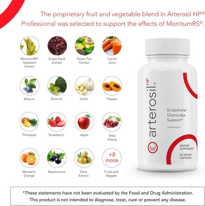 Calroy Arterosil HP Professional - Heart Health Support - 60 Vegan Capsules | Endothelial Glycocalyx Support - Artery Health & Circulation Support - MonitumRS® Rhamnan Sulfate from Monostroma nitidum