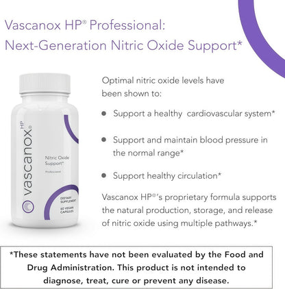 Calroy Vascanox HP, Next Generation Nitric Oxide Support, 60 Vegan Capsules | Up to 24 Hours on Single Dose*+, Targets Nitric Oxide Pathways, Supports Natural Production, Storage & Release*